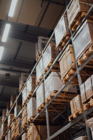 Sustainable Warehousing - shelves in warehouse