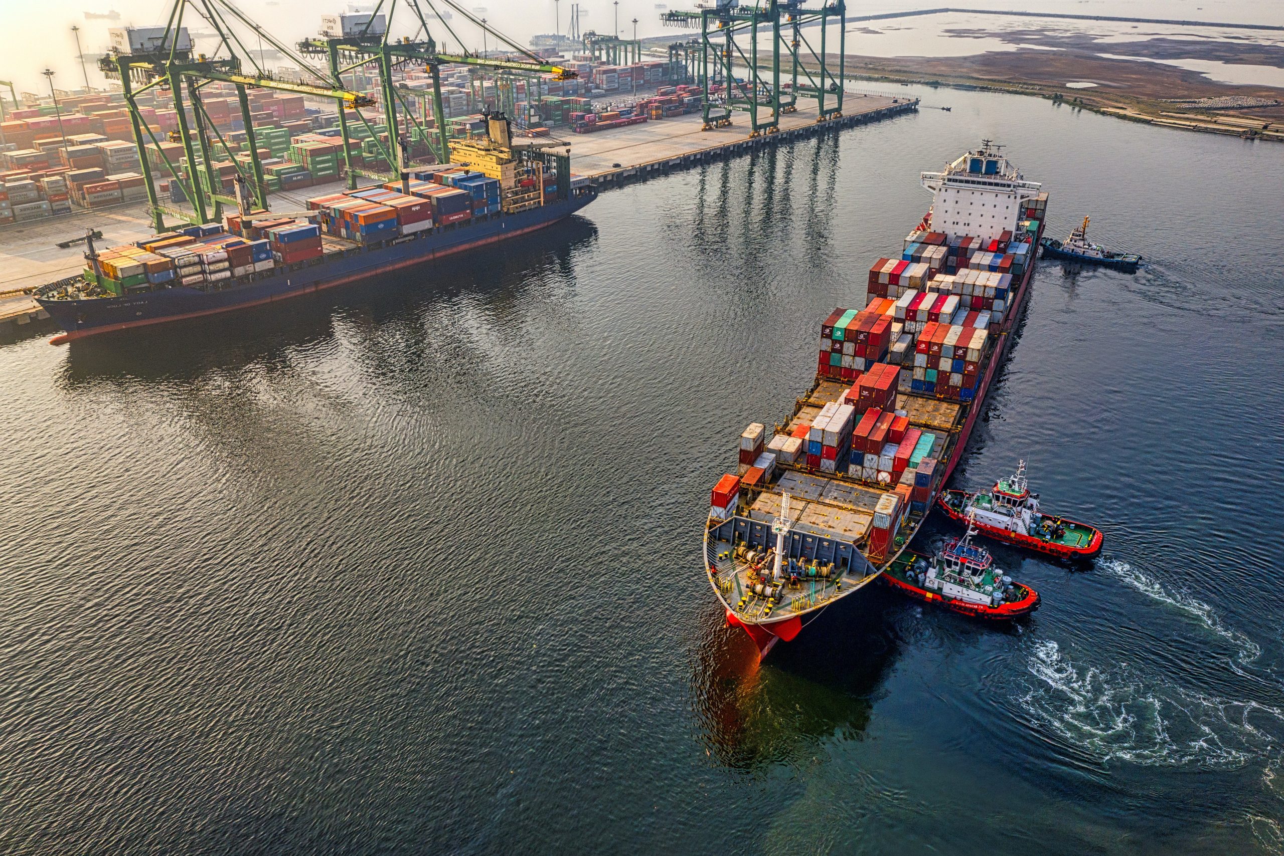 ship at port - Green Supply Chain