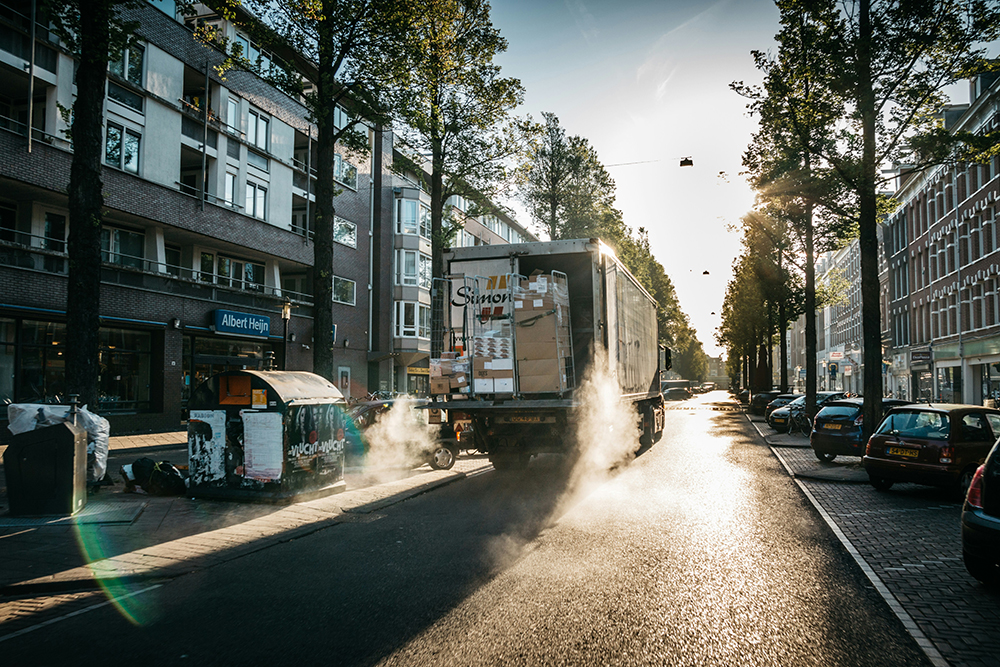 back of delivery truck - scope 3 emissions